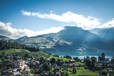 Fond d'écran Village alpin 4K · travel · 3840×2560