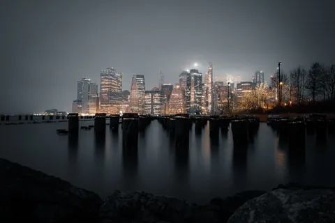 City Skyline at Night 4K Wallpaper · city · 3840×2560