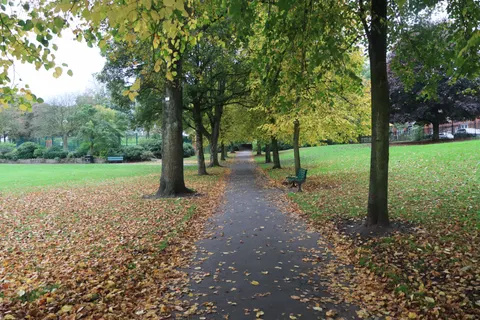 Herbstlicher Park 4K Hintergrundbild · autumn · 3840×2560