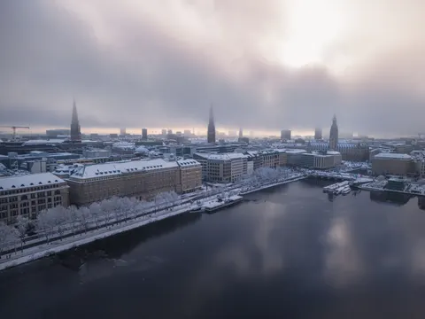 City Aerial 4K Wallpaper · city · 3840×2880