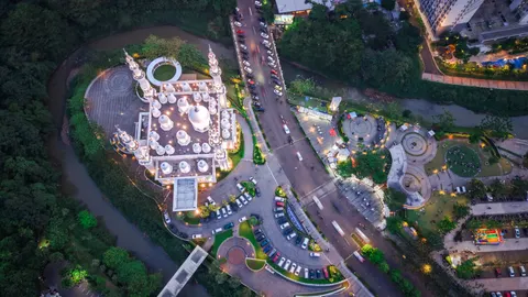 خلفية المدينة من الجو بدقة 4K · city · 3840×2160