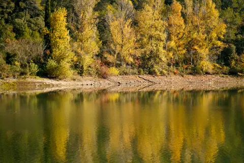 Fondo de pantalla Lago de otono 4K · autumn · 3840×2560