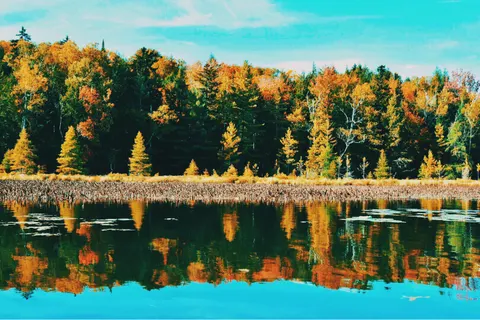 秋の湖 4K壁紙 · autumn · 3840×2563