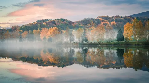 Sonbahar Gölü 4K Duvar Kağıdı · autumn · 3840×2160