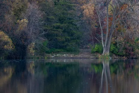 Fondo de pantalla Lago de otono 4K · autumn · 3840×2560