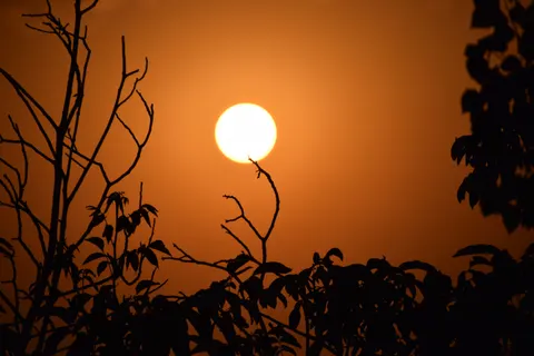 노을 실루엣 4K 배경화면 · sunset · 3840×2560