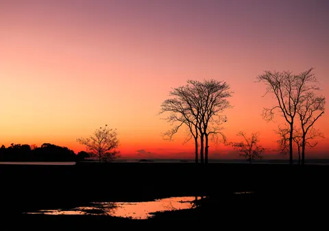 노을 실루엣 4K 배경화면 · sunset · 3840×2696