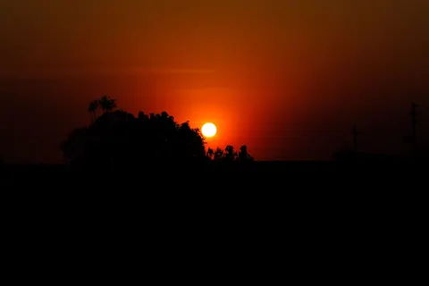 Tapeta Sylwetka o Zachodzie Słońca 4K · sunset · 3840×2560