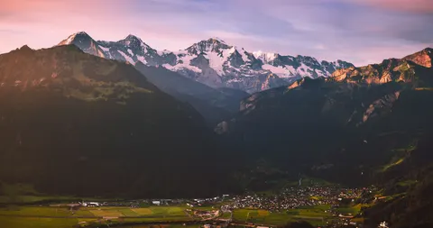 सूर्यास्त के समय पहाड़ 4K वॉलपेपर · sunset · 3840×2023