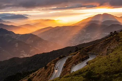 Hình nền Núi Non Lúc Hoàng Hôn 4K · sunset · 3840×2563