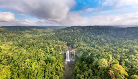 Jungle Waterfall 4K Wallpaper · waterfall · 3840×2201