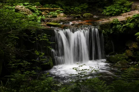 Orman Şelalesi 4K Duvar Kağıdı · waterfall · 3840×2560