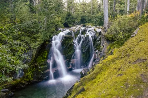 Forest Waterfall 4K Wallpaper · waterfall · 3840×2547