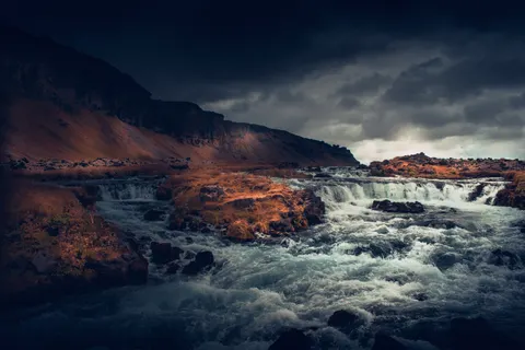 والپیپر آبشارهای ایسلند با کیفیت 4K · waterfall · 3840×2560