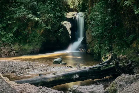 Jungle Waterfall 4K Wallpaper · waterfall · 3840×2560