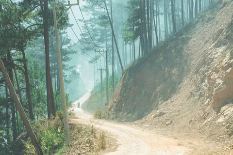 Fondo de pantalla Carretera con niebla 4K · nature · 3840×2560