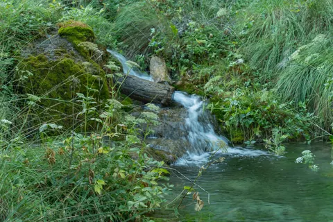 Sfondo Cascata nella Foresta 4K · waterfall · 3840×2560