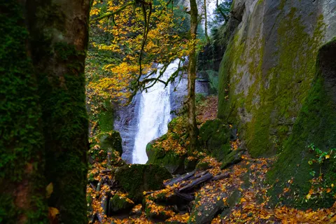 Waldwasserfall 4K Hintergrundbild · waterfall · 3840×2560
