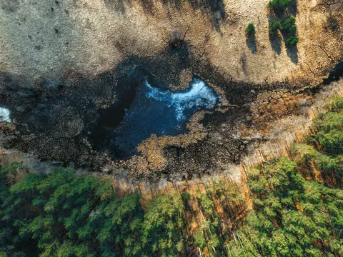 Fondo de pantalla Bosque Vista Aérea 4K · aerial · 3840×2880