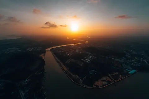 Sfondo Città dall'Alto 4K · aerial · 3840×2560