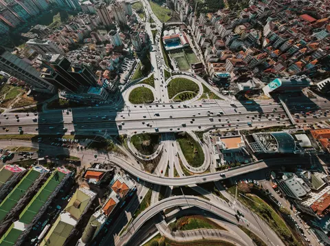 Sfondo Città dall'Alto 4K · aerial · 3840×2867