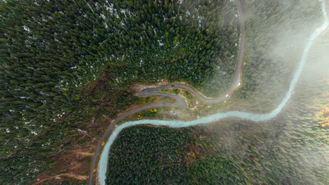 Sfondo Fiume dall'Alto 4K · aerial · 3840×2160