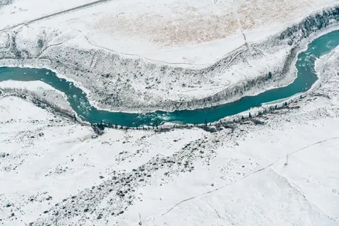 Sfondo Fiume dall'Alto 4K · aerial · 3840×2561