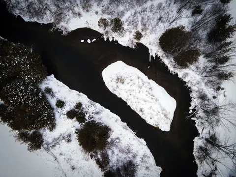 والپیپر رودخانه هوایی با کیفیت 4K · aerial · 3840×2880