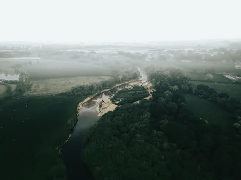 والپیپر رودخانه هوایی با کیفیت 4K · aerial · 3840×2880
