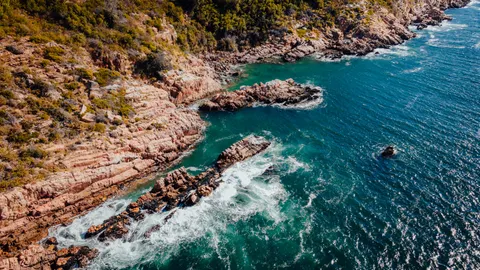 Luftaufnahme Küste 4K Hintergrundbild · aerial · 3840×2160