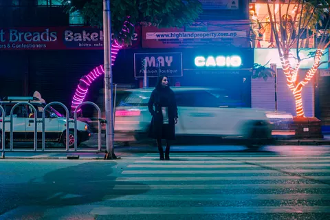 Hình nền Thành Phố Neon 4K · neon · 3840×2560