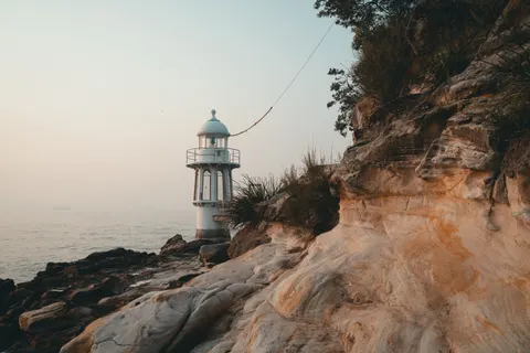등대 해안 4K 배경화면 · ocean · 3840×2560
