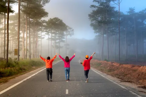 Foggy Road 4K Wallpaper · nature · 3840×2561