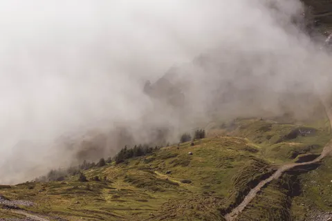 Neblige Straße 4K Hintergrundbild · nature · 3840×2560