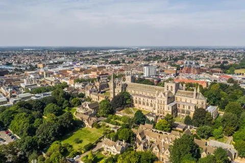 Peterborough skyline with Cathedral 4K Wallpaper · city · 3840×2559