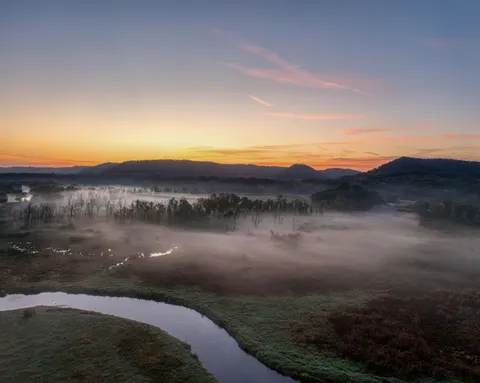 Misty Valley 4K Wallpaper · nature · 3840×3070