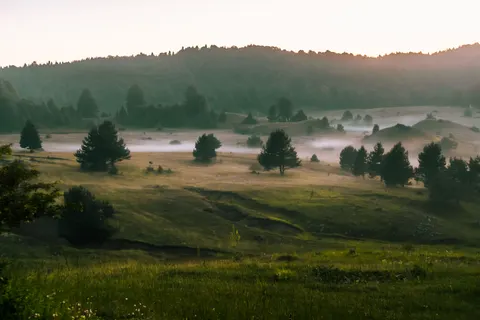 Misty Valley 4K Wallpaper · nature · 3840×2560