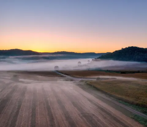 Misty Valley 4K Wallpaper · nature · 3840×3303