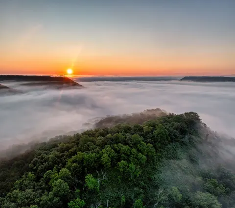 Misty Valley 4K Wallpaper · nature · 3840×3406