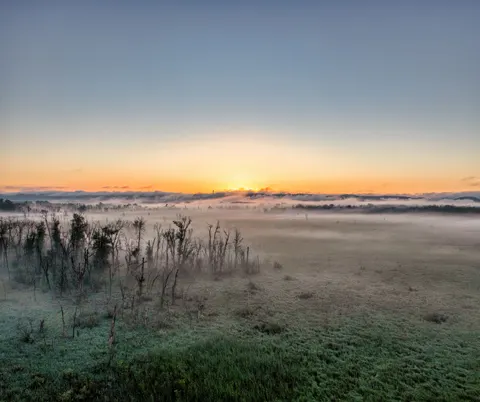 Misty Valley 4K Wallpaper · nature · 3840×3218