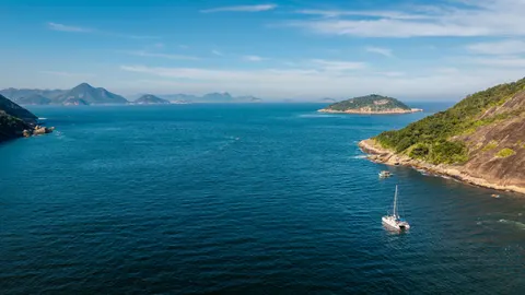Insel aus der Luft 4K Hintergrundbild · ocean · 3840×2160
