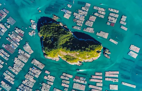 Hình nền Đảo Nhìn Từ Trên Cao 4K · ocean · 3840×2471