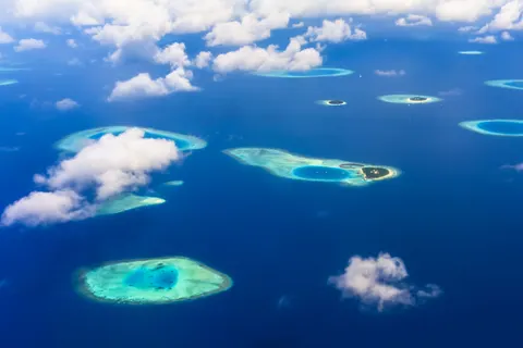 Insel aus der Luft 4K Hintergrundbild · ocean · 3840×2563