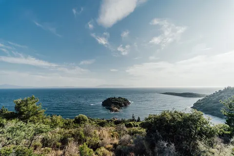 Insel aus der Luft 4K Hintergrundbild · ocean · 3840×2560