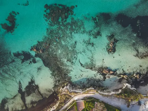 Insel aus der Luft 4K Hintergrundbild · ocean · 3840×2880