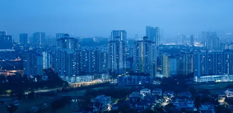 夜の都市スカイライン 4K壁紙 · city · 3840×1875