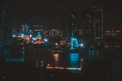 城市夜景天際線 4K桌布 · city · 3840×2559