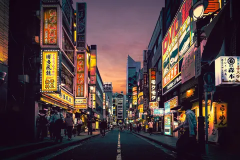 नियॉन शहर की गली 4K वॉलपेपर · city · 3840×2560