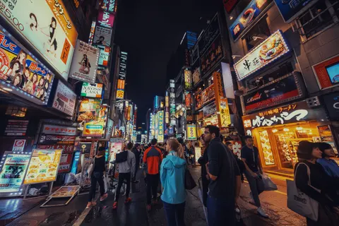 Wallpaper Jalan Kota Neon 4K · city · 3840×2560