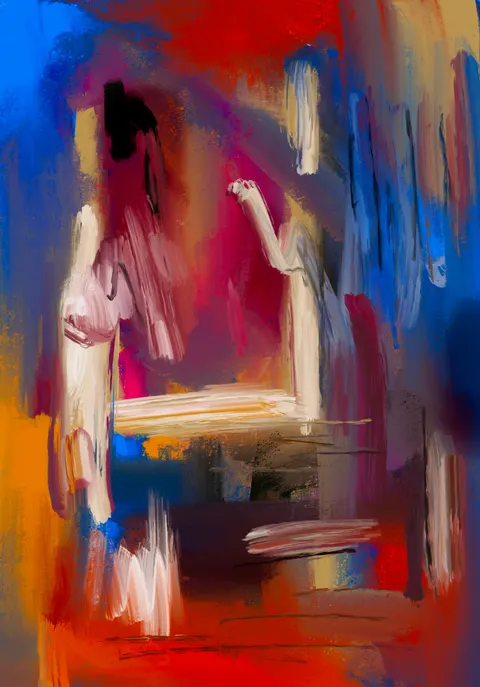 Abstract Paint Phone Wallpaper · illustration · 1440×2062